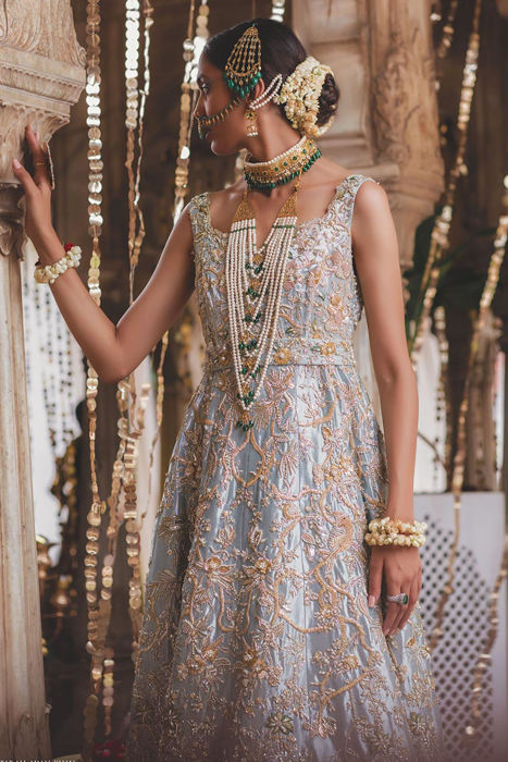 Ice blue bridal