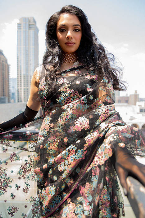 Tranquil Mist Saree